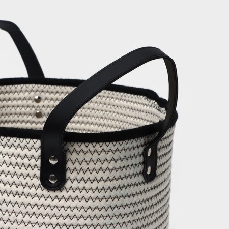 Ladom Sweet Home storage basket, manual weaving, 31 × 31 × 24 cm, white color-3