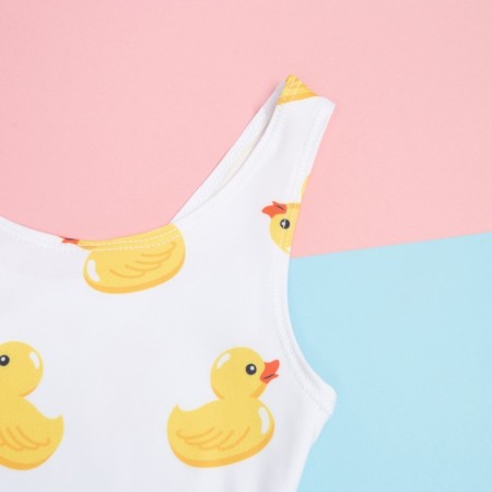 Baby swimsuit KAFTAN "Ducks", height 122-128 cm, white-6