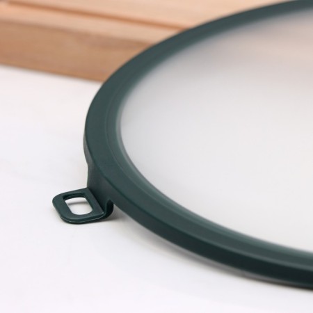 Vacuum lid for utensils, d = 22.5 cm, green color-10