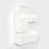 The storage basket suspended with containers, 29 × 9.5 × 38 cm, white color