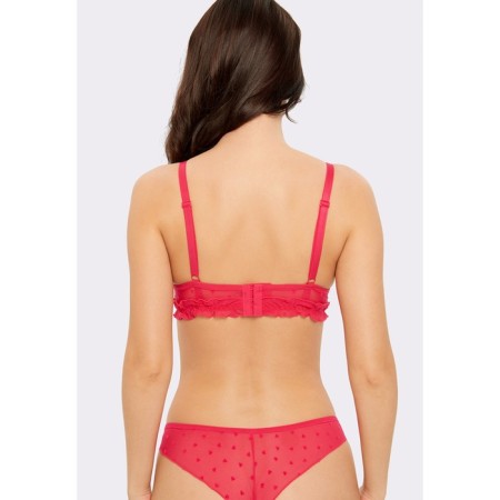 Women's bra -braid, size 70a, red color-3