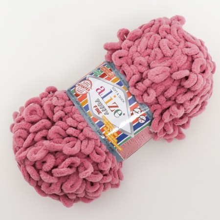 Yarn "Puffy Fine" 100% micropoliester 14.5m/100g (295 dusty rose)-1