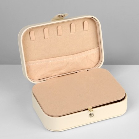 Organizer for storage of jewelry "Portable box", 11 × 16 × 5 cm, white color-5