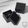 Gift box for a ring/earrings “minimal”, 5 × 5cm, black color