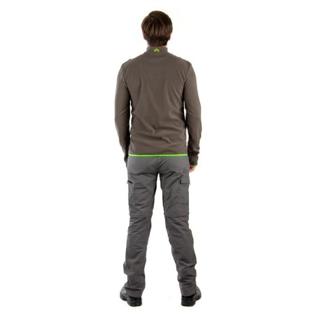 Payer Sweatshirt "Tahoe", fleece 150g, gray with green, rr 40-42 Height 170-176-5