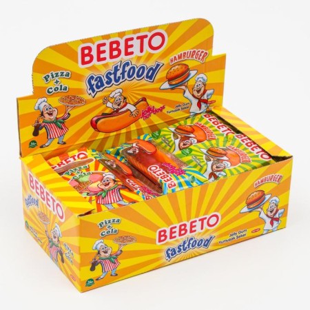 Chewing marmalade Bebeto Fast Food, 3 taste, assorted, 25 g-6