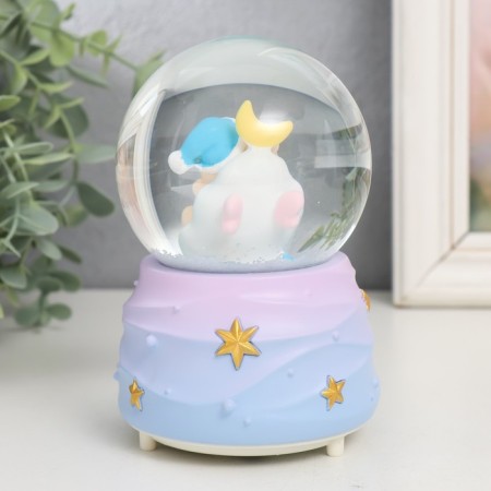 Souvenir Polystone Water Ballion Music, light "Beasts on the clouds" MIX 12.5x8.2x8.2 cm-3
