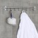 Wall hook on the bar, moving, accoona a166-8, 8 pcs, color chrome