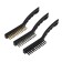 Set of brushes of metal tundra, plastic handles, large, 3 pcs.