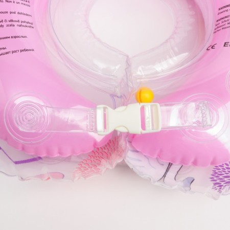 Inflatable circle to the neck for safe bathing Flipper 0+, “swan lake”, pink color-5