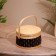 Wicker basket with a lid, from bamboo 20x20x23 cm