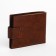 Male purse on a magnet, department for bills, for maps, for coins, brown color