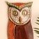 Wall panel "owl on a branch" 48x20x2.5 cm
