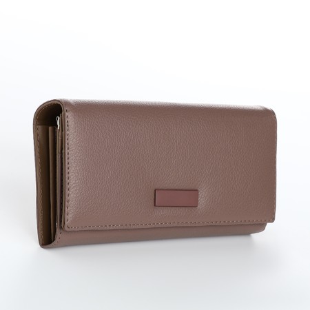 Women's wallet on magnets, beige color