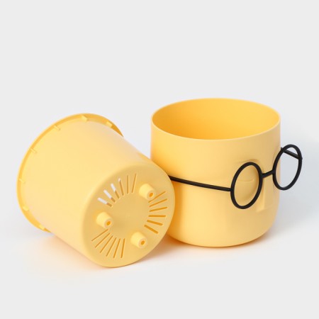 Kashpo for flowers with an insert "Steve", 650 ml, d = 11.5 cm, h = 10.5 cm, banana color-2