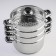 Altyn Mantock, 13.7 l, d = 24 cm, 3 sections, with a heat distribution layer, glass cover, induction
