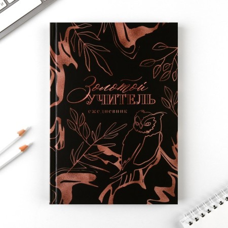 Golden Teacher Gift set: A5 Diary 80 sheets, Ballic metal handle 0.8 mm, soapy petals 3 pcs-4