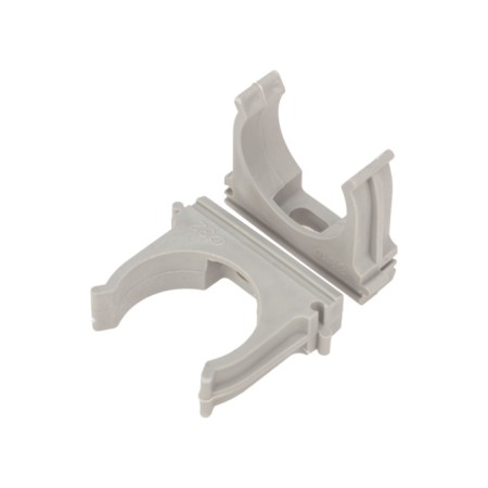 Clip for a pipe Ø 32 mm is gray (10 pcs./Union) Rexant