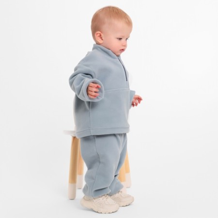 Children's costume (jumper and trousers) minku color gray, height 80-86 cm-3
