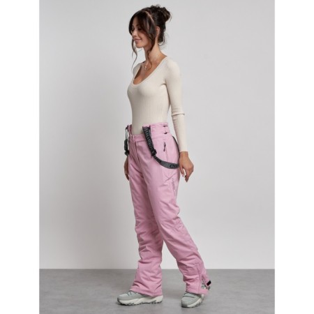 Semi -combinezone ski insulated female winter, size 44, pink color-5