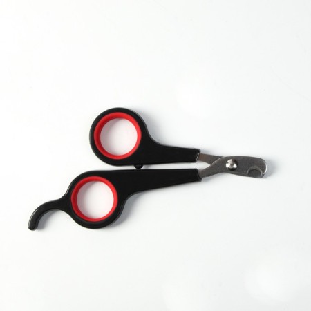 Coger scissors with an emphasis for a finger, a hole of 6 mm, black with red-4