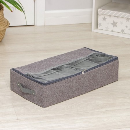 Shoe storage box "Ron", 58 × 30 × 15 cm, gray color-2