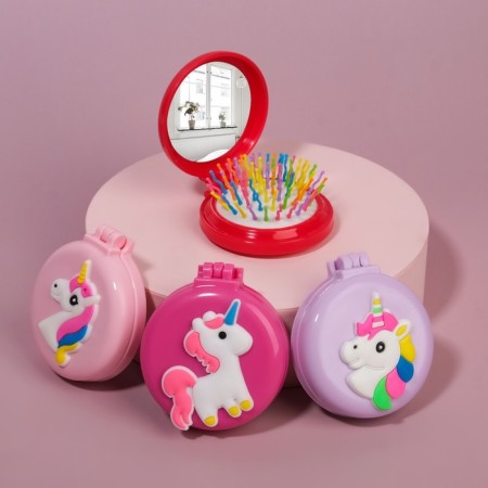 The comb is massage, folding, with a mirror, D = 6.5 cm, Mix drawing-4