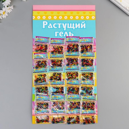 Growing gel (set 24 packages) on a blist 42x22 cm