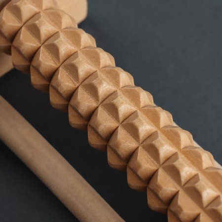 Foot massage with spikes, wooden, roller, 1 row, 14.5 × 7.8 × 4.5 cm-6