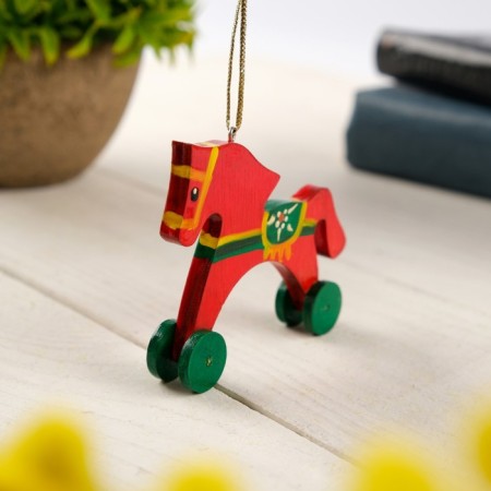 Souvenir "Horse", on wheels, 6 x 7 cm-1