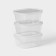 A set of food shares, 3 pcs, 500 ml, rectangular, transparent