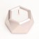 Свеча "Шестиугольник. Мрамор" в подсвечнике из гипса малый,7х3,5см,шампань
