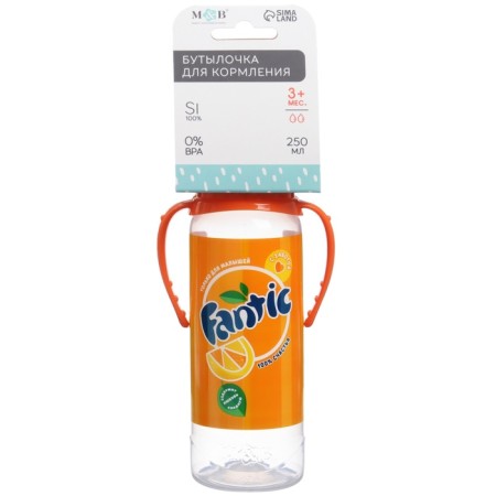 Fantic feeding bottle, classic throat, 0 months, 250 ml., Cylinder, with handles-7