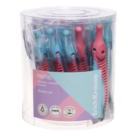 Circular Plastic Erychkrause "Pastel", 122mm, PVC Czech, mix-5