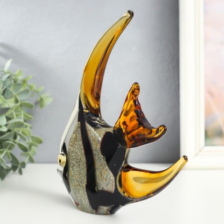 Souvenir glass "Fish Exot" under Murano glass 23.5x4x420 cm-5