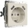 Grounding socket with ground, curtains and USBX2 (Aivori Matte) W1171562