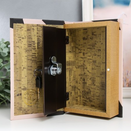 Safe-book wood to the leatherette "Geometry. Elephant" 21x13x5 cm-3