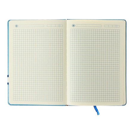The diary is undathed, PVC cover, A5 format, 140 sheets, cage, elastic band with a handle, mix-7