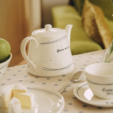Teapot after a porcelain SL Home "House", 900 ml, 21 × 13.8 × 13.5 cm, white color-9