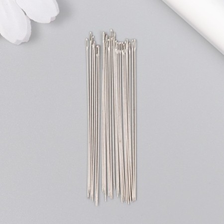Needles for beads metal in a plastic box set 25 pcs Ø 0.46 mm-1