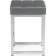 Stool Khurkroks Metal/Eco -leather, gray/gray 37x37x52 cm