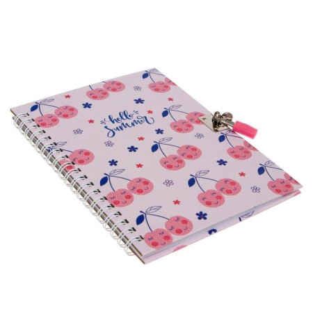 Notebook with a pen and a lock A5, a gift box, 45 sheets, in a ruler, on a crest, mix-3