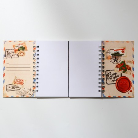 Double notebook on the crest, soft cover, size 15x12cm, 48 liters of "Mail"-2