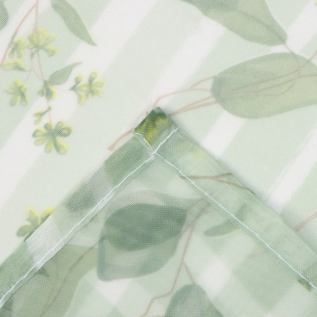 The curtain for the kitchen Witerra leaf 140x180cm, stripes. Green, PE100%-2