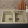 Uperwood Econ UPD-402 kitchen washing, oval, color 002 Beige matte