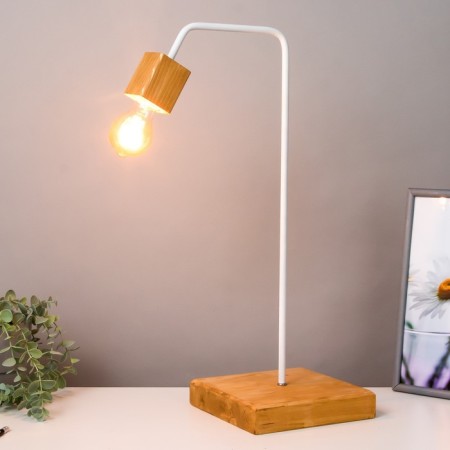 Hugue-2 desktop lamp brown/white 20x20x55cm Risalux-1