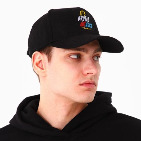 Women's cap Brutal, black color, rr 56-10