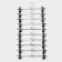 Pan for trousers and skirts with clamps, 30 × 10 cm, silver color