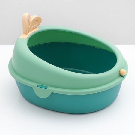 A round -round toilet 40 x 33.8 x 25.5 cm, green/orange-1