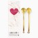 Tablespoons with suspensions “to the one I love very”, 2 pcs., 3 x 15 cm.